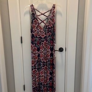 Sleeveless knit maxi dress